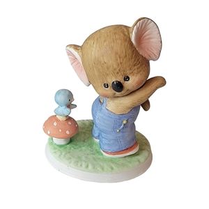 VINTAGE Lefton China Porcelain Koala with bluebird